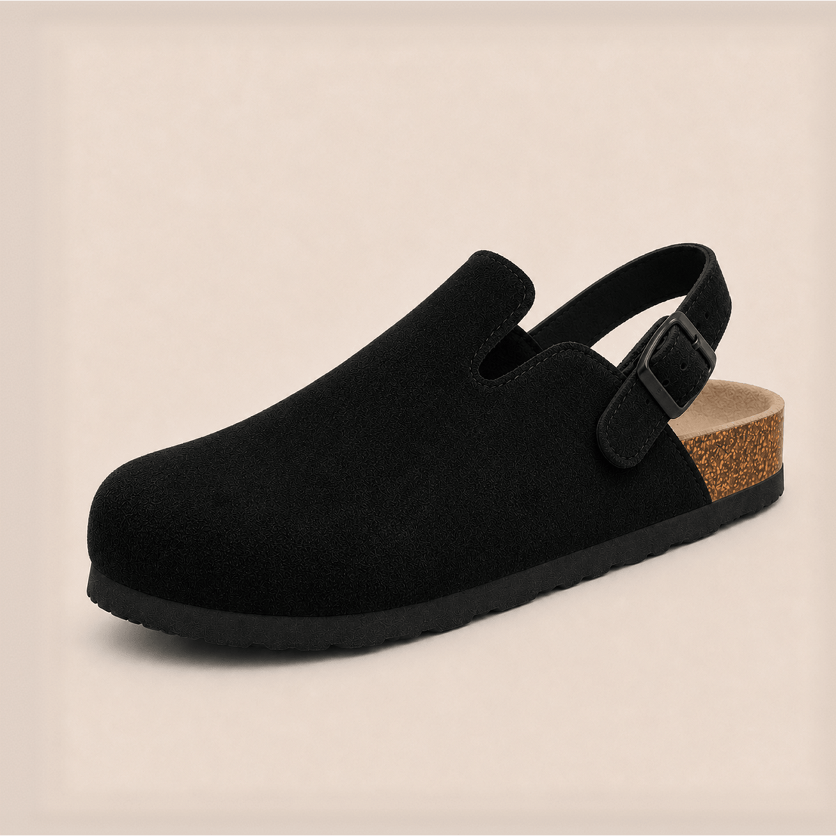 Genuine Suede Backstrap Clogs by Zenvy