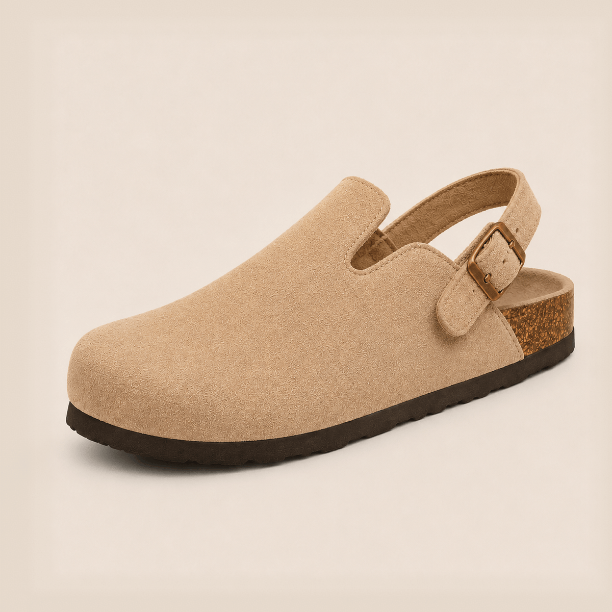 Genuine Suede Backstrap Clogs by Zenvy