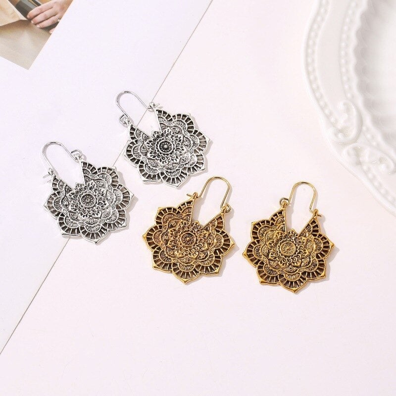 Lotus Mandala Earrings: A Touch of Elegance