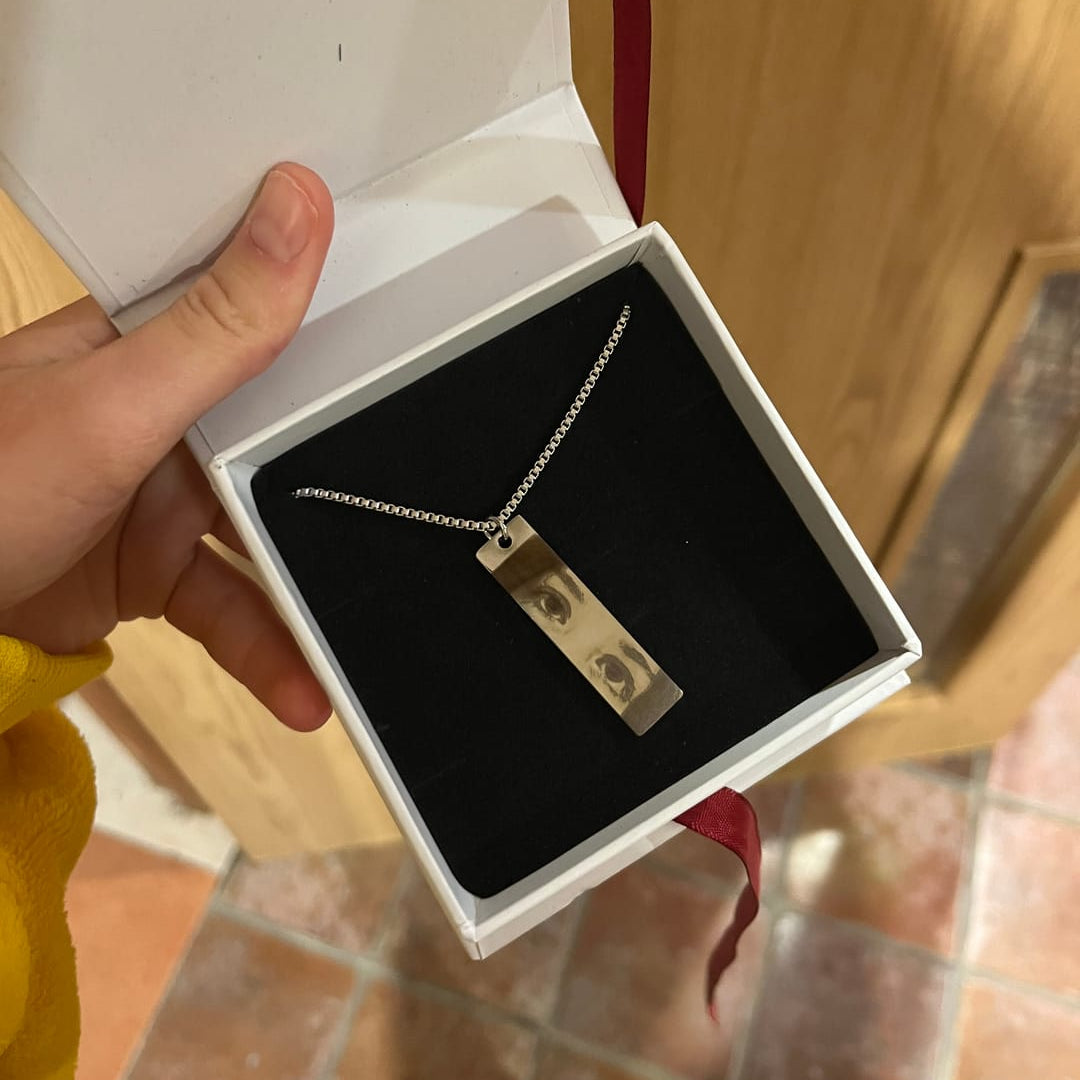Personalized Eye Photo Necklace