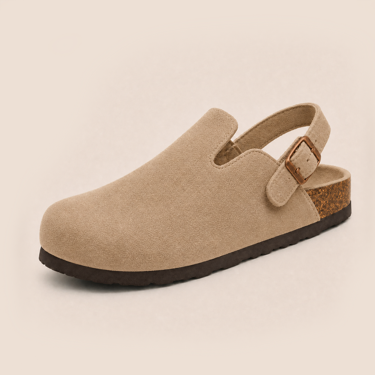 Genuine Suede Backstrap Clogs by Zenvy