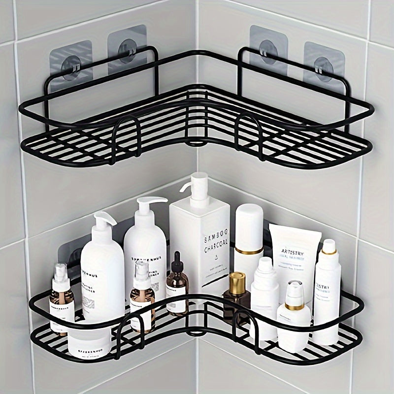 Corner Shower Shelf-Anti-Rust, Wall-Mounted Bathroom Organizer, Suitable for Shampoo, Lotion And Cosmetic Storage