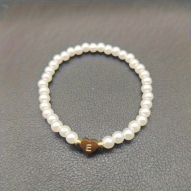 Classic A-Z Heart Initial Letter Bracelet