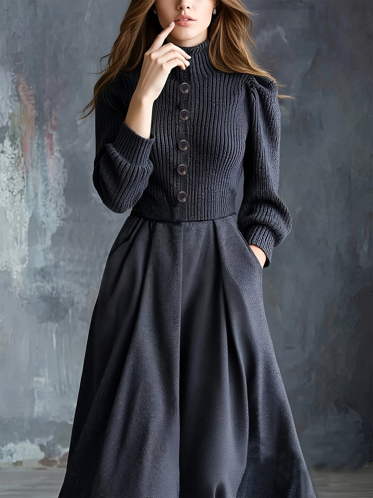NOEL | VINTAGE WINTER DRESS WITH POCKETS