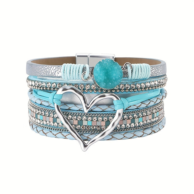 The Heart Stone Leather Wrap