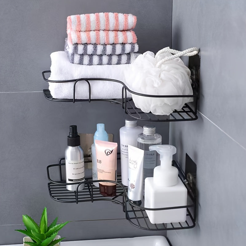 Corner Shower Shelf-Anti-Rust, Wall-Mounted Bathroom Organizer, Suitable for Shampoo, Lotion And Cosmetic Storage