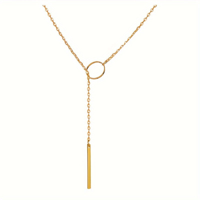 The Circle Bar Pendant Necklace