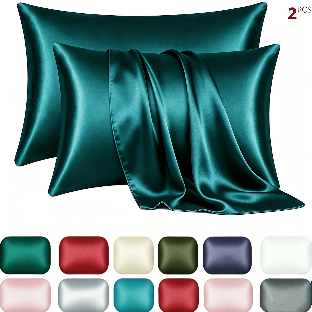 2pcs Satin Pillowcase Set for Skin and Hair, Soft, Breathable, Smooth, and Cooling Pillow Covers for Sleeping