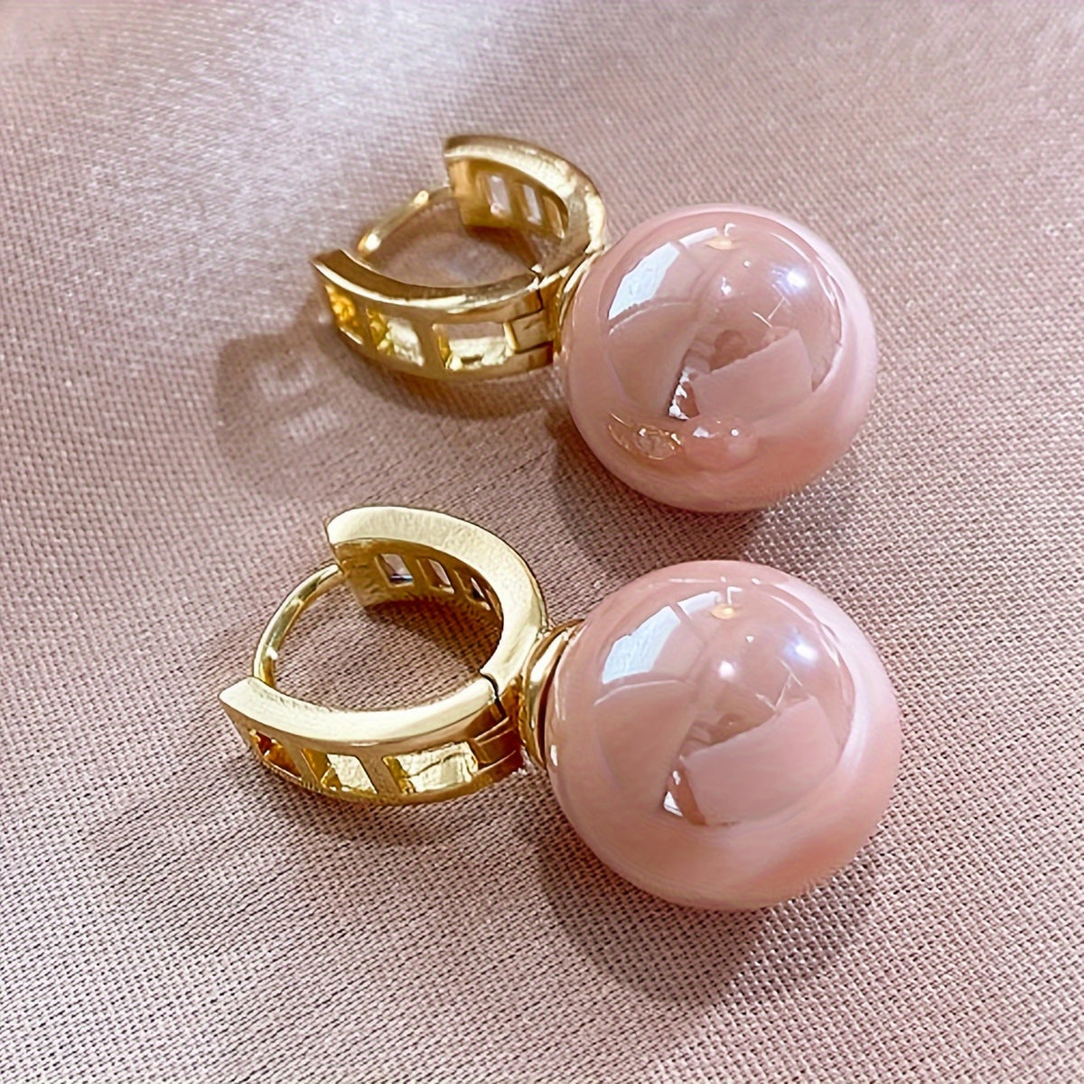 The Rosé Pearl Hoops