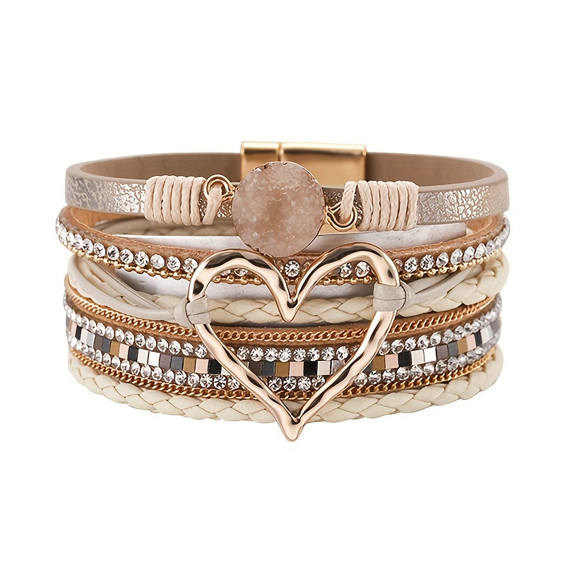 The Heart Stone Leather Wrap