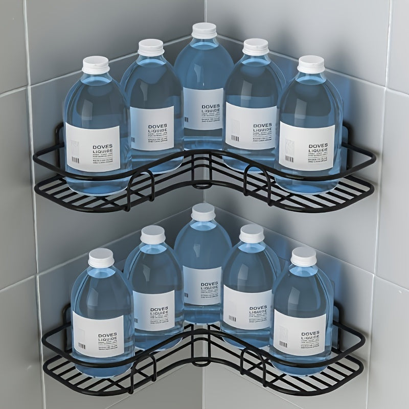 Corner Shower Shelf-Anti-Rust, Wall-Mounted Bathroom Organizer, Suitable for Shampoo, Lotion And Cosmetic Storage