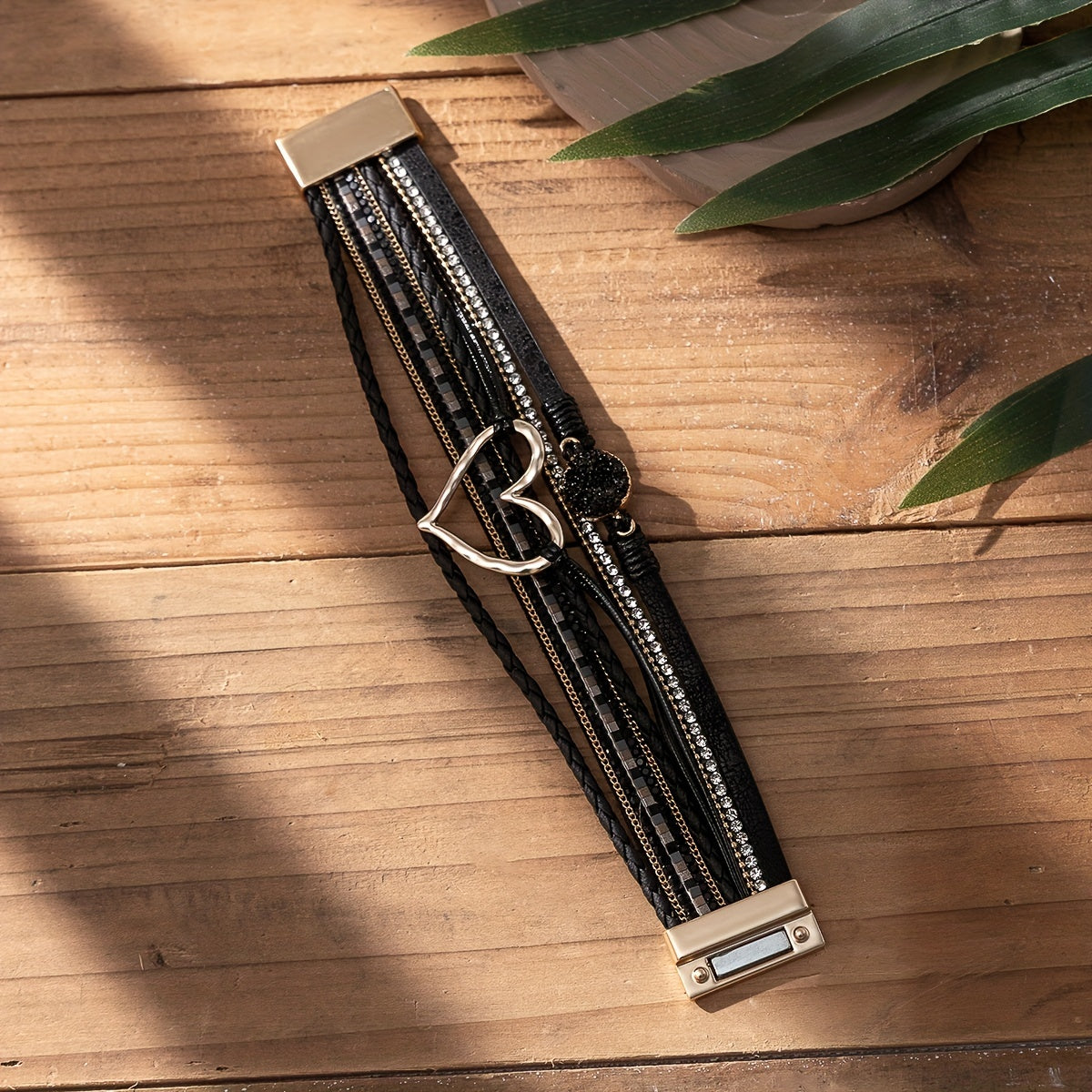 The Heart Stone Leather Wrap