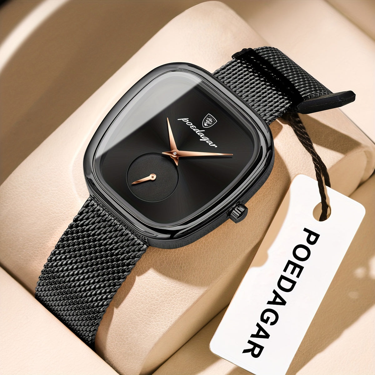 The Zenvy Poedagar Elegant Rose Square Watch