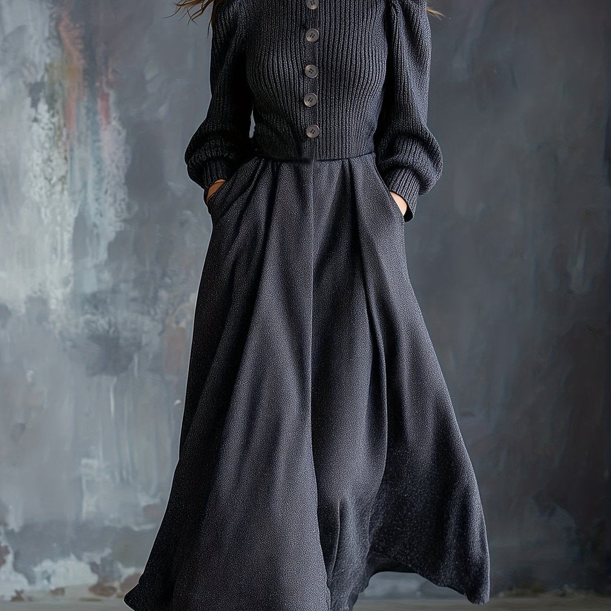 NOEL | VINTAGE WINTER DRESS WITH POCKETS