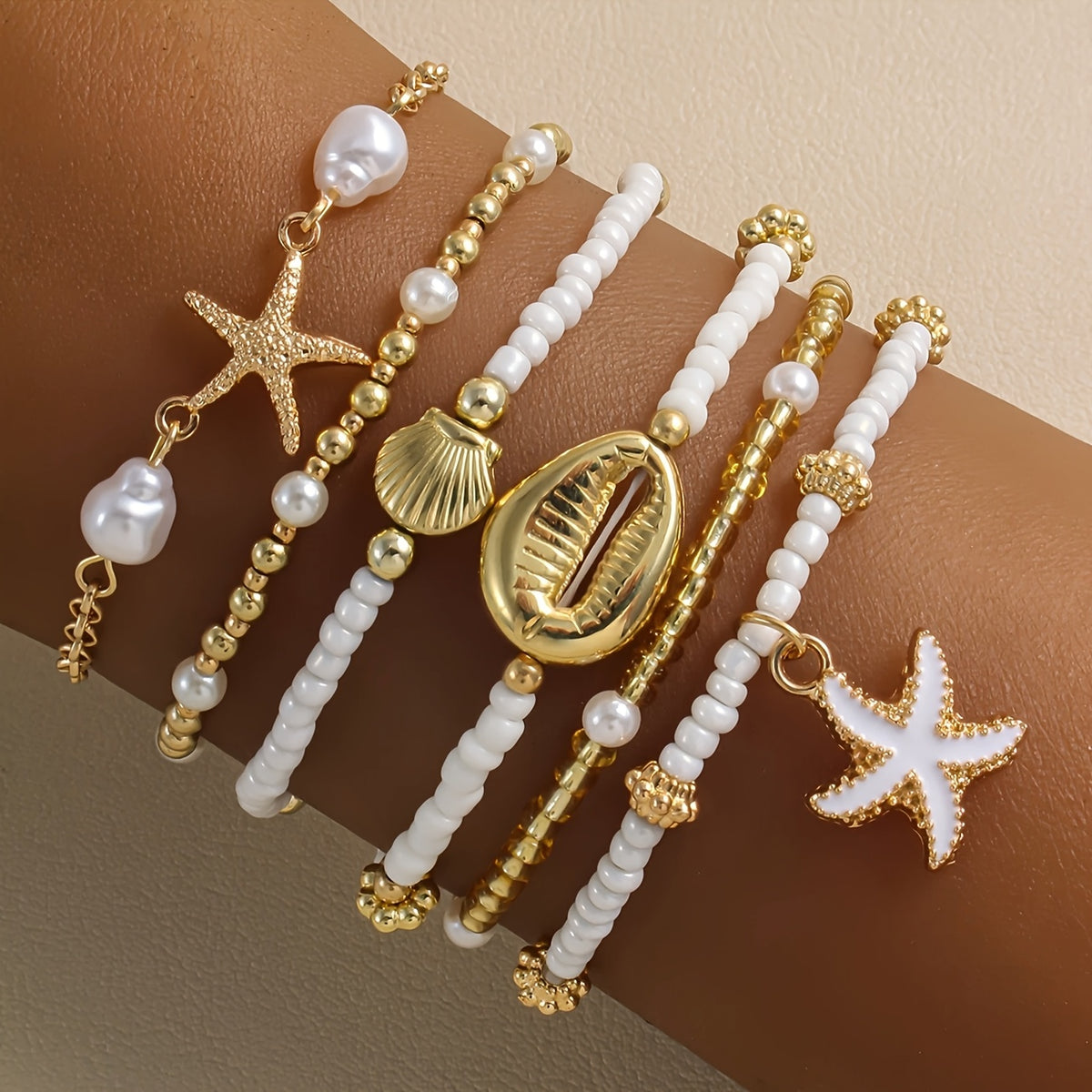 Beach Bracelet Set, 6pcs
