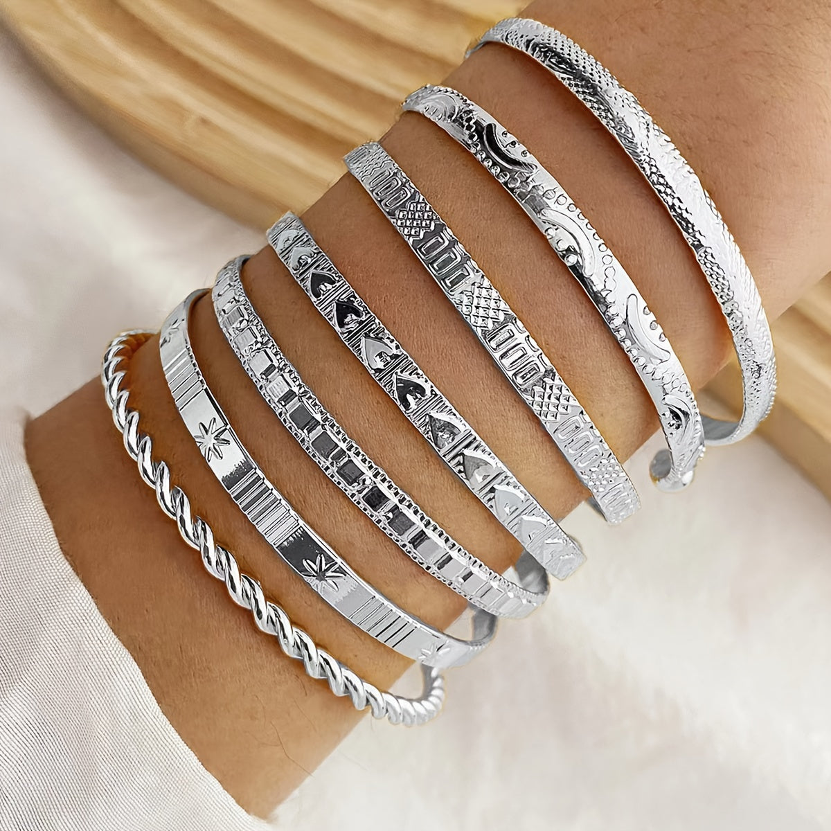 The Vintage Cuff Bangle Set — 7pcs