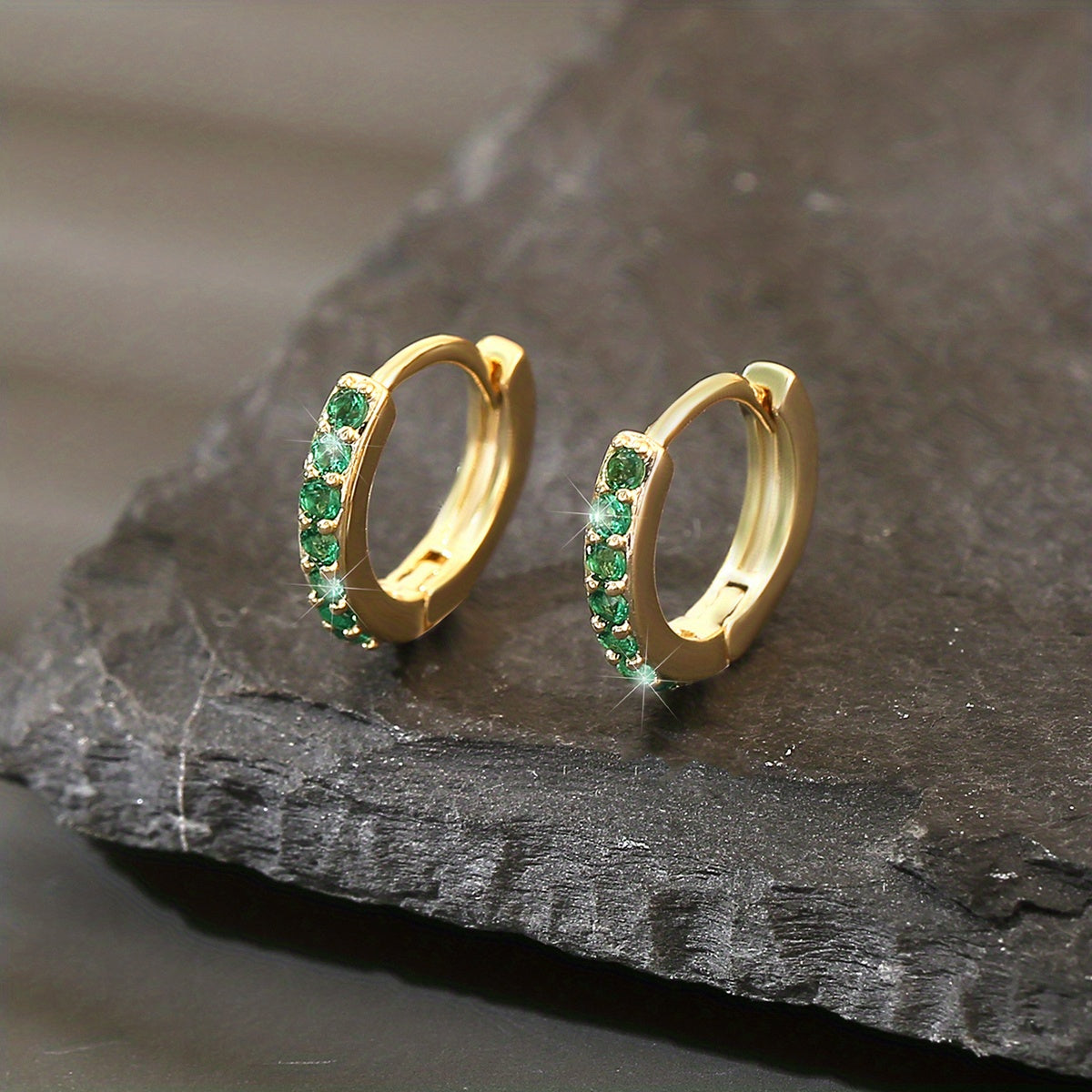 Green Zirconia Ear Buckle Earring