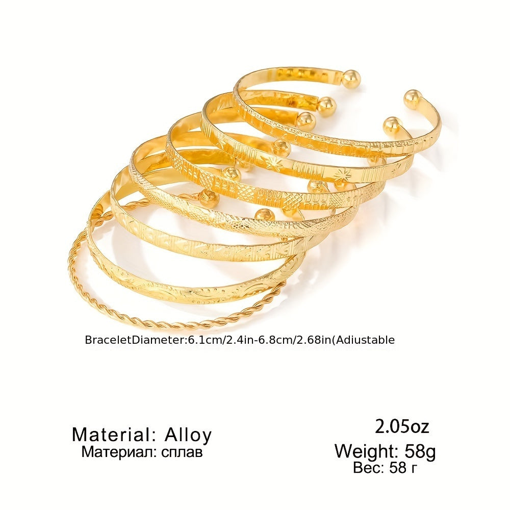 The Vintage Cuff Bangle Set — 7pcs