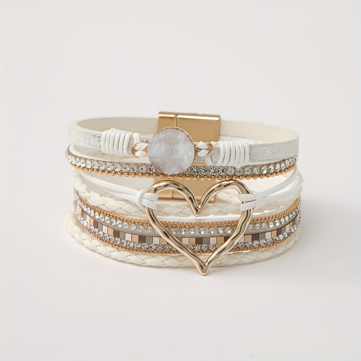 The Heart Stone Leather Wrap