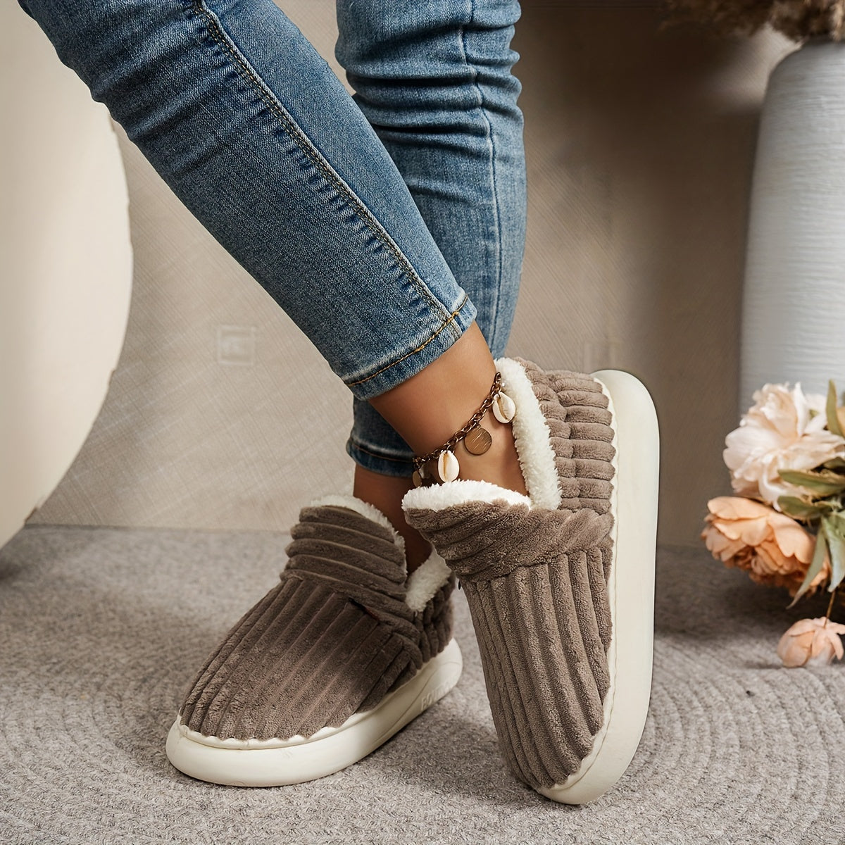 Fluffy Home Boots