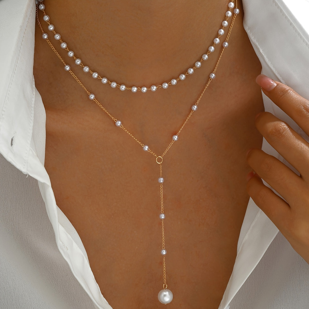 Elegant Business Double-Layer Necklace