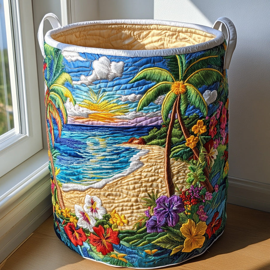 Suncoast | Hand-Quilted Laundry Basket