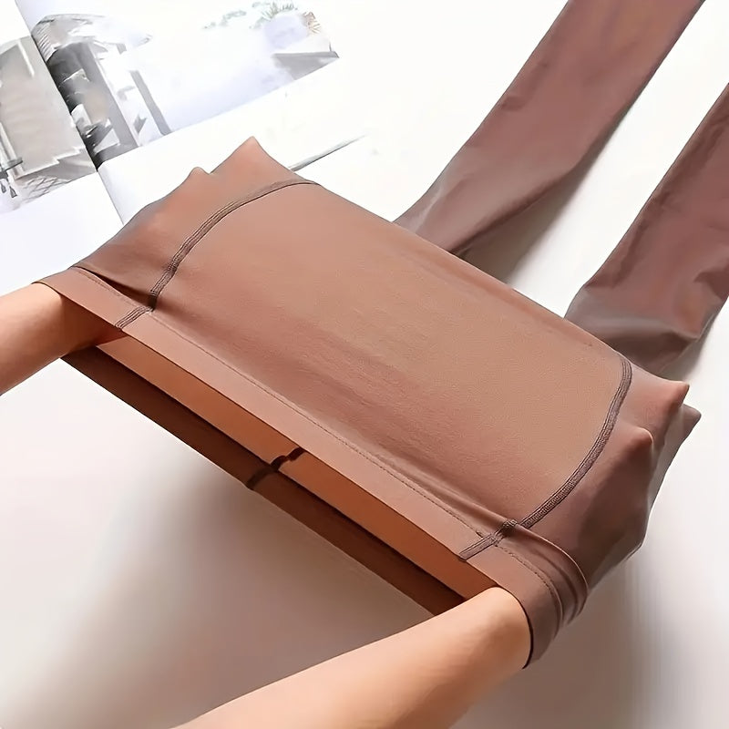 Translucent Pantyhose, Non Fleece High Waist Anti-snag Slim Pantyhose, Women's Stockings & Hosiery
