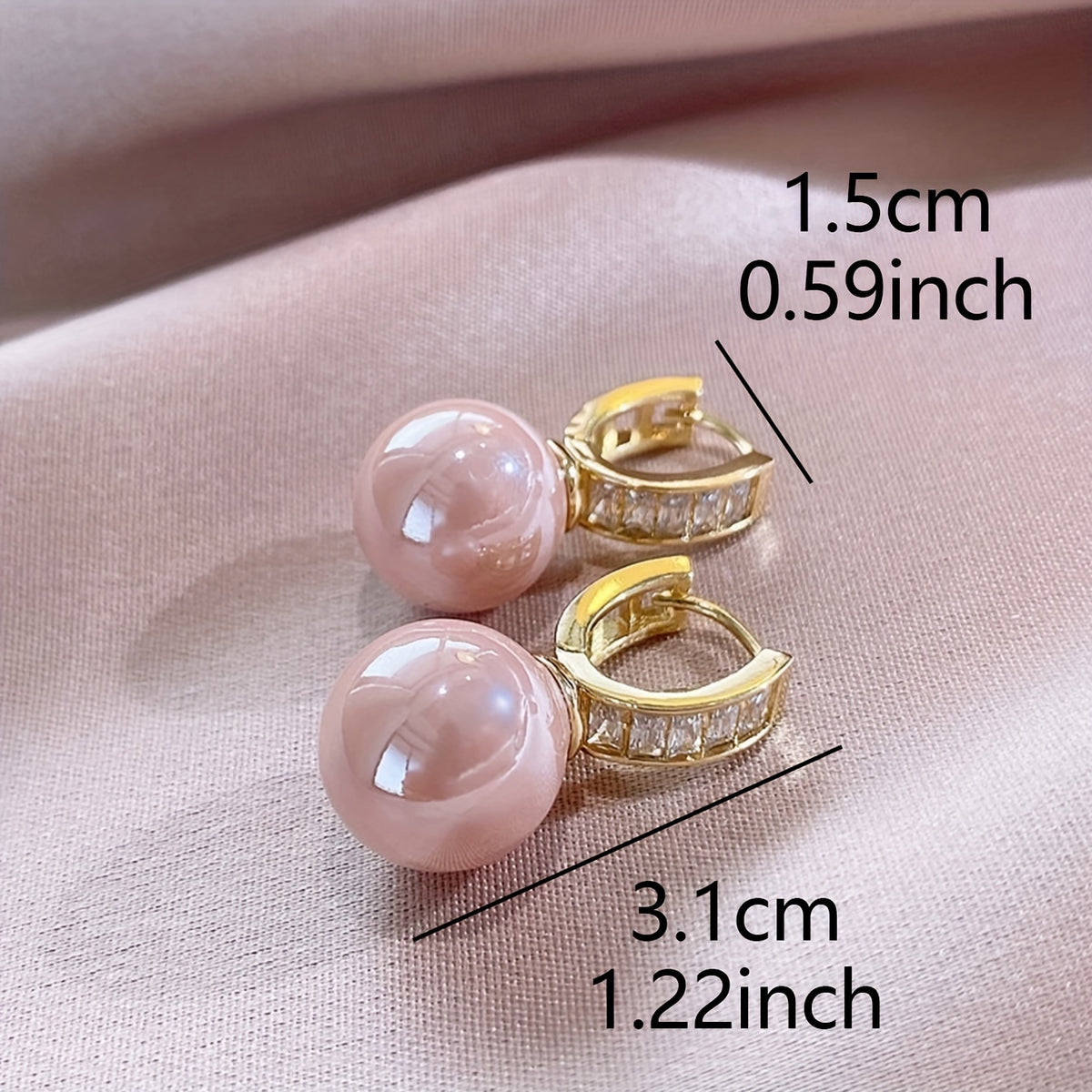 The Rosé Pearl Hoops