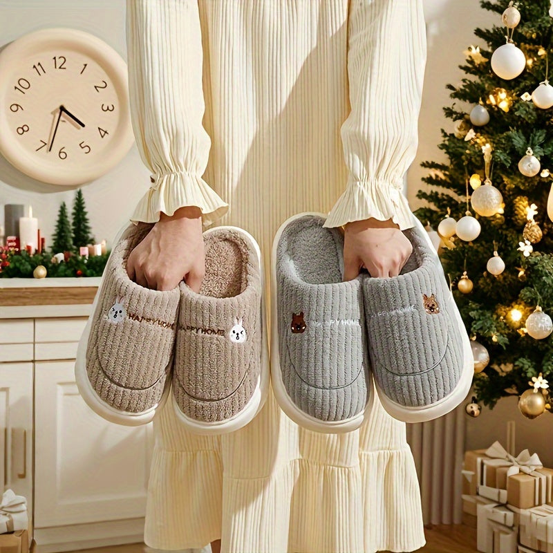 Home Warm Slippers - Solid Color