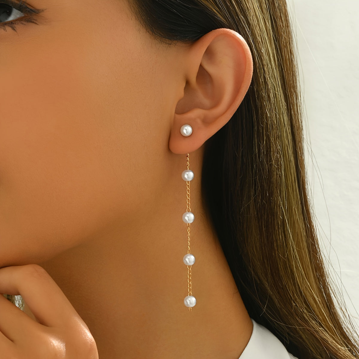 Faux Pearl Earrings