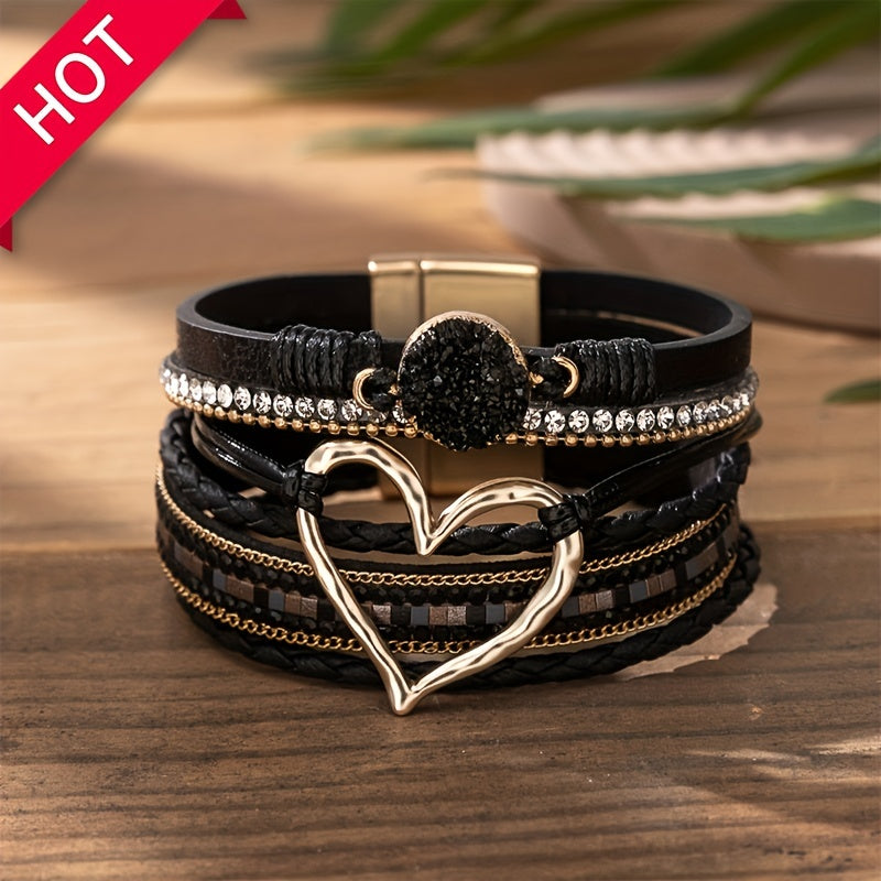 The Heart Stone Leather Wrap