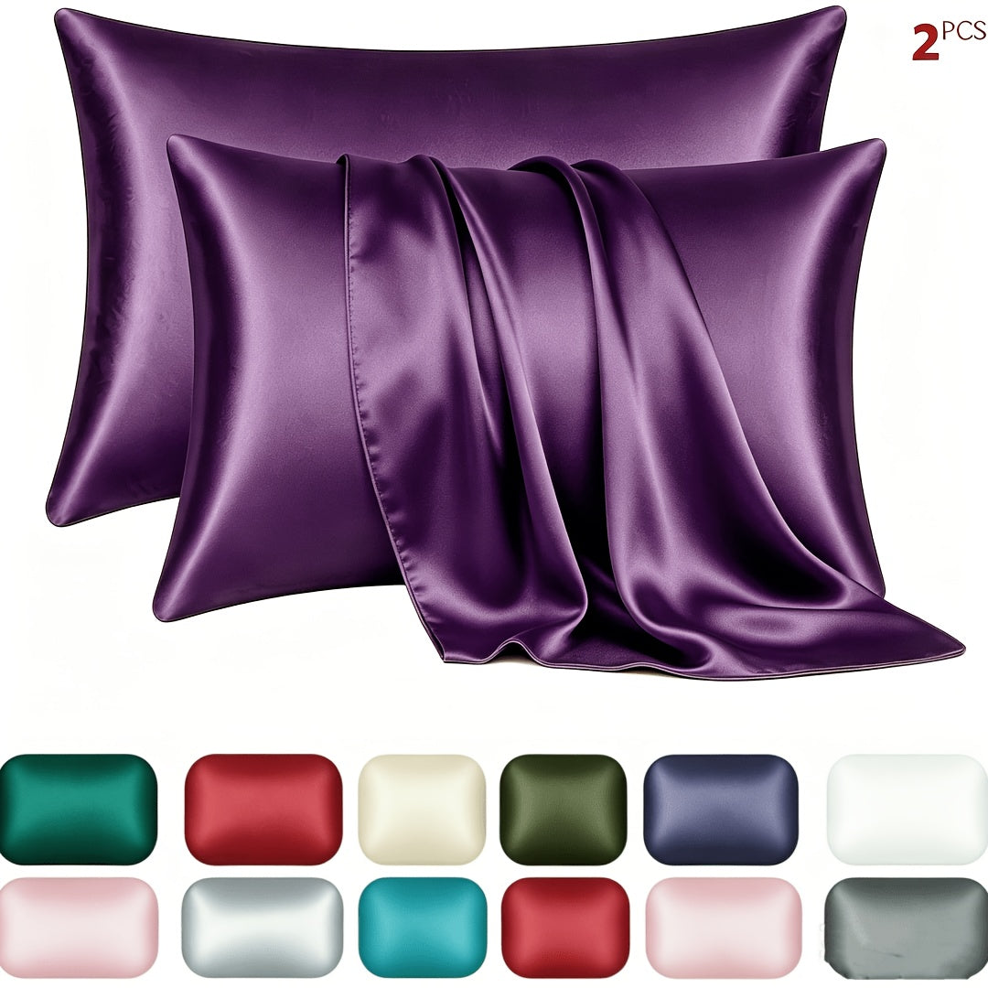 2pcs Satin Pillowcase Set for Skin and Hair, Soft, Breathable, Smooth, and Cooling Pillow Covers for Sleeping