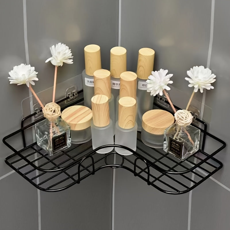 Corner Shower Shelf-Anti-Rust, Wall-Mounted Bathroom Organizer, Suitable for Shampoo, Lotion And Cosmetic Storage