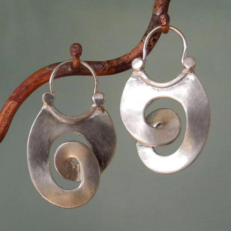 The Hammered Silver Earrings