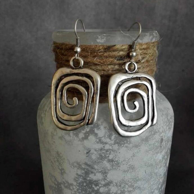 The Silver Spiral Earrings