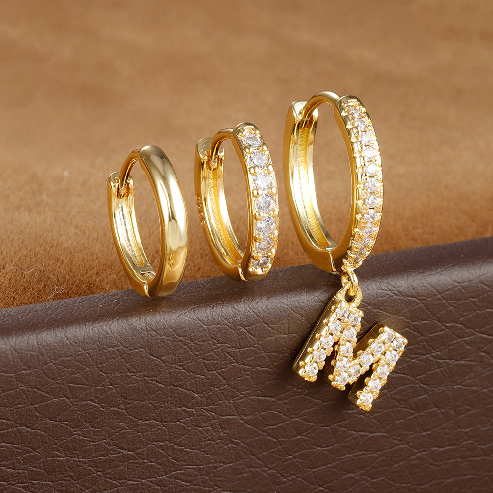 Dazzling Initial Diamond Earrings