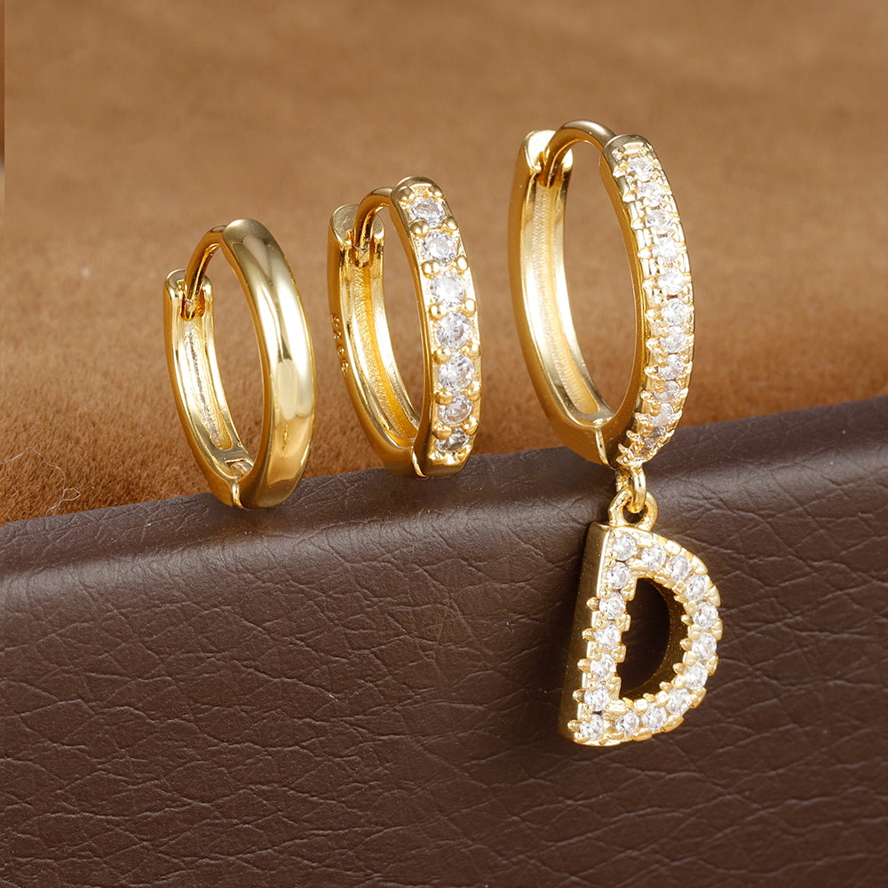 Dazzling Initial Diamond Earrings