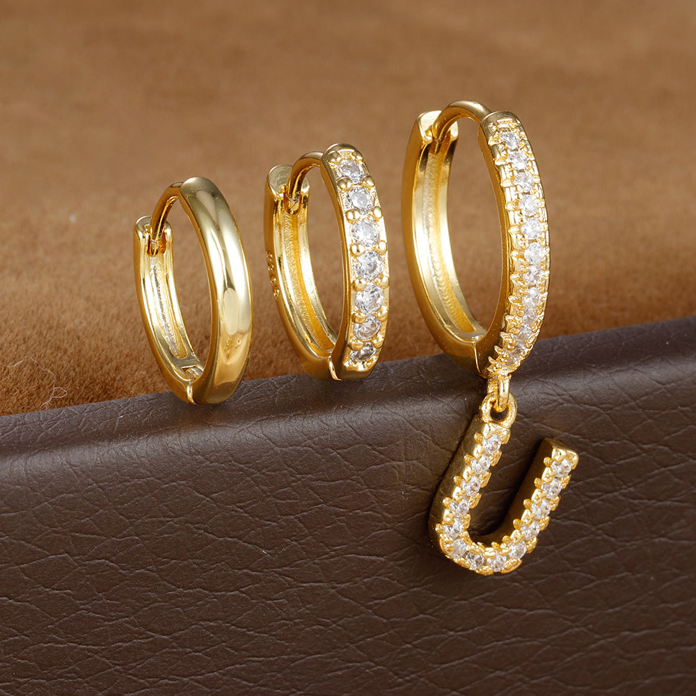 Dazzling Initial Diamond Earrings