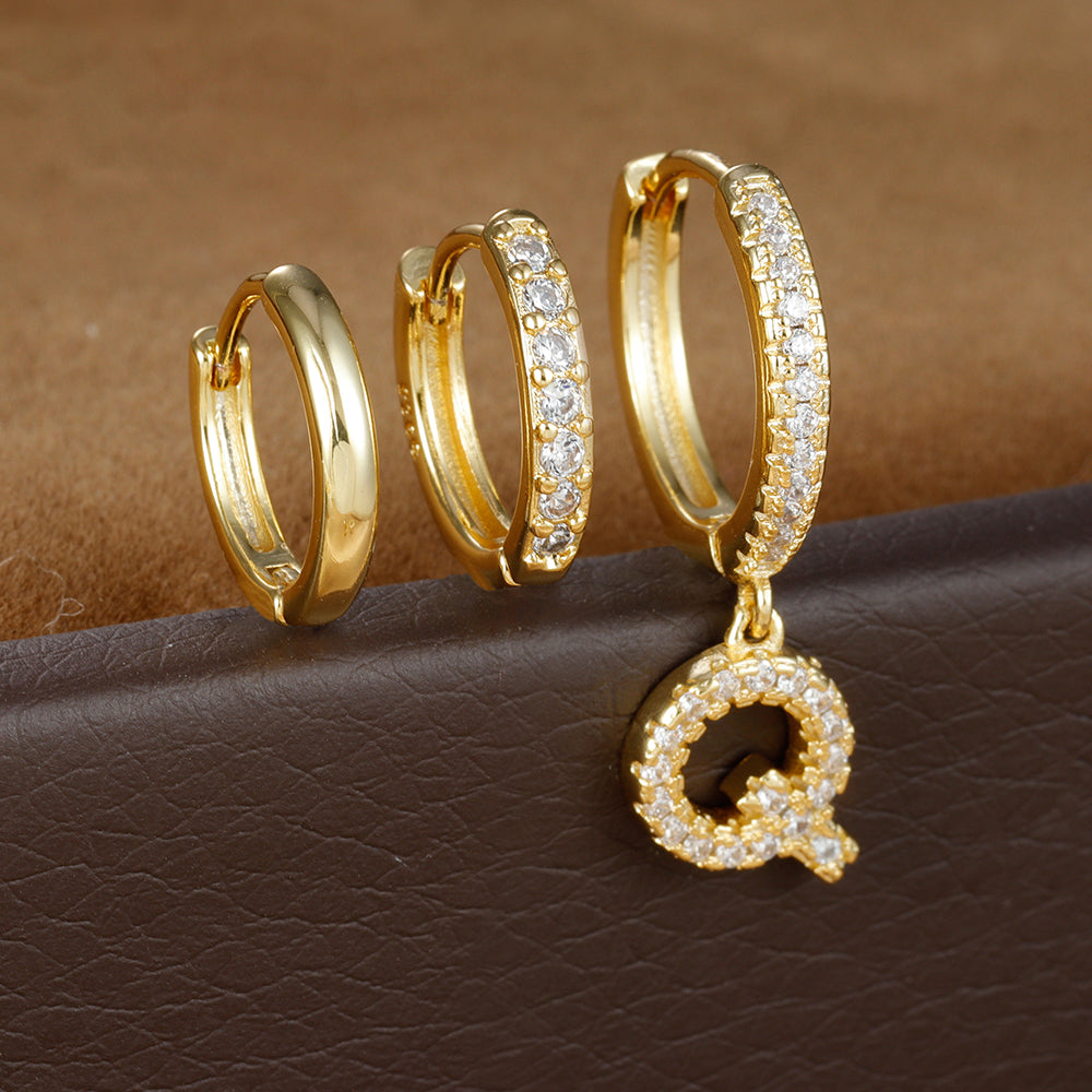 Dazzling Initial Diamond Earrings