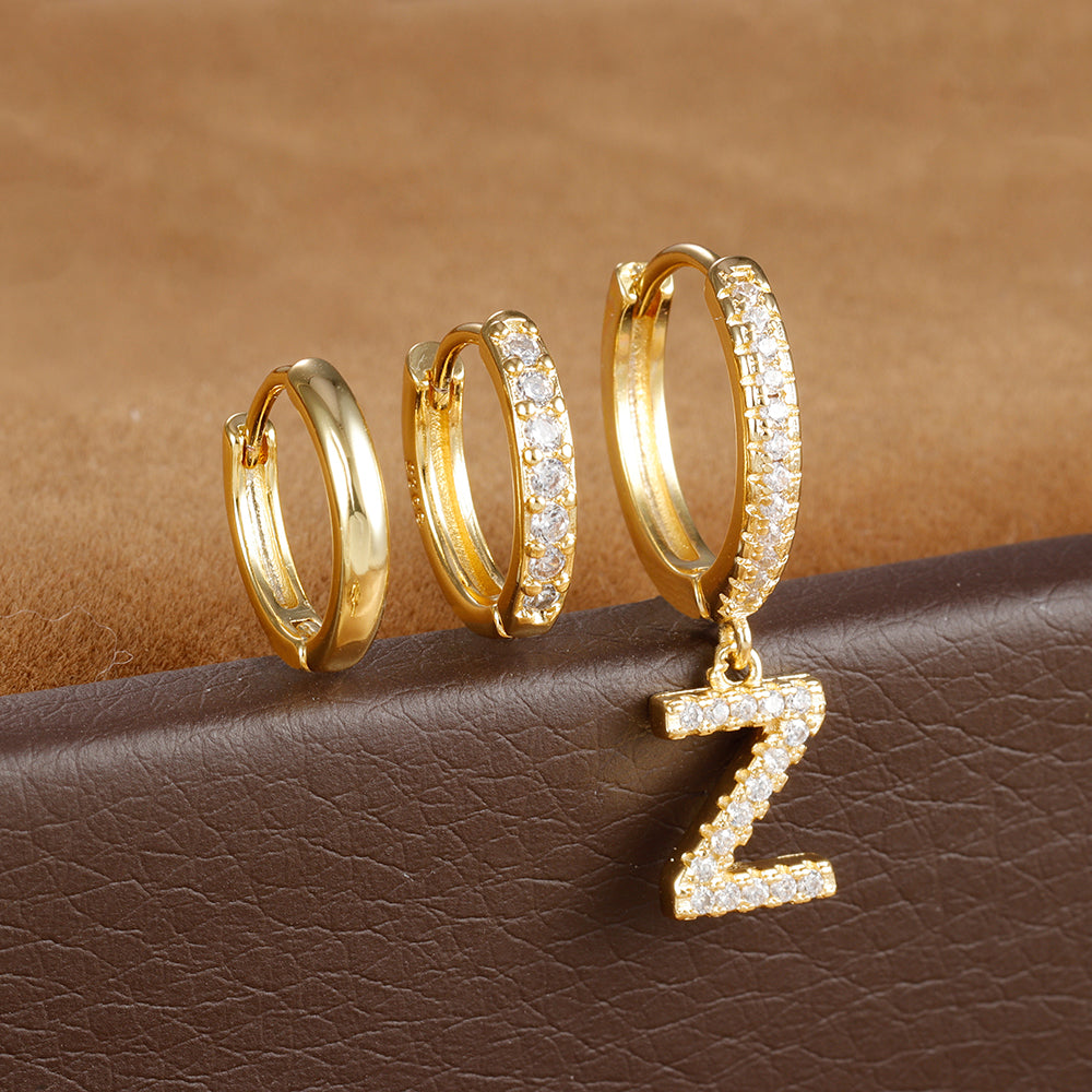 Dazzling Initial Diamond Earrings