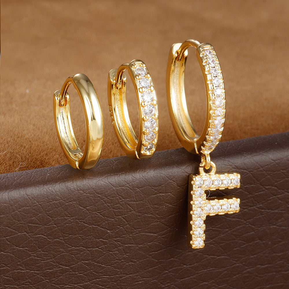 Dazzling Initial Diamond Earrings