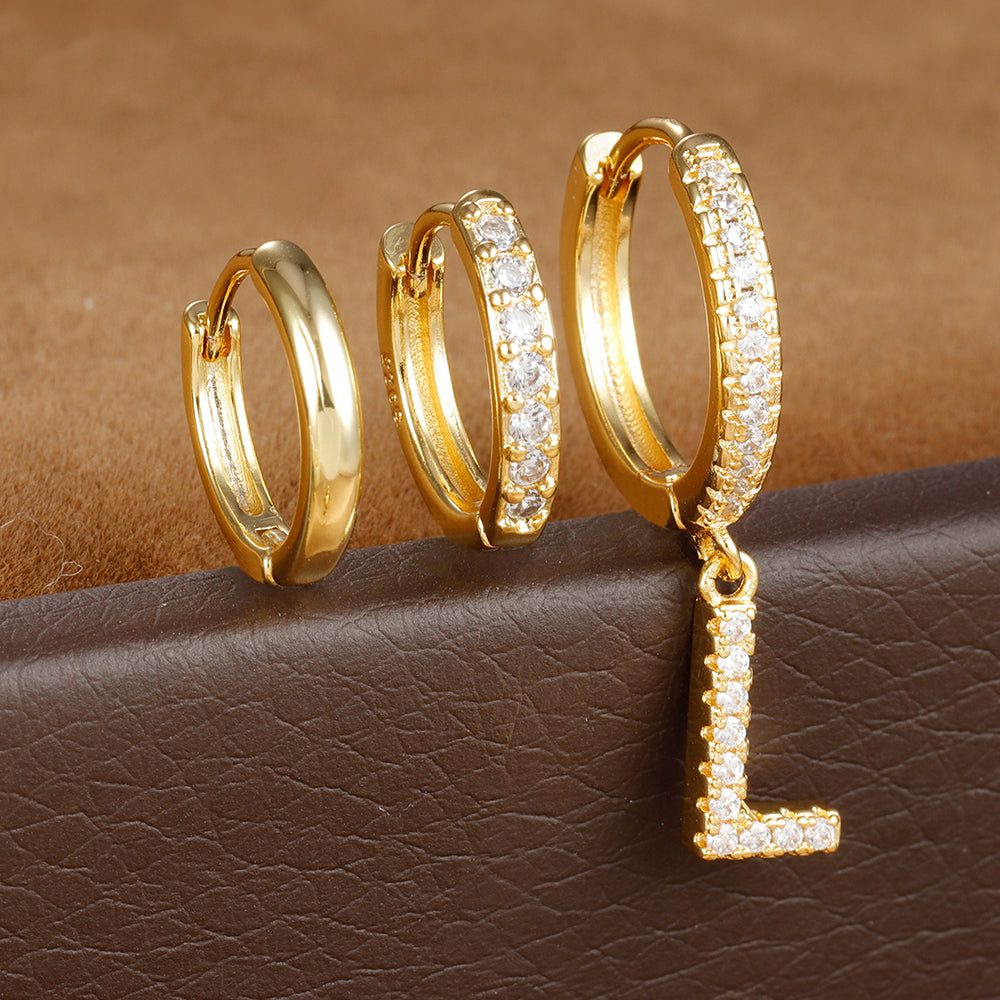 Dazzling Initial Diamond Earrings