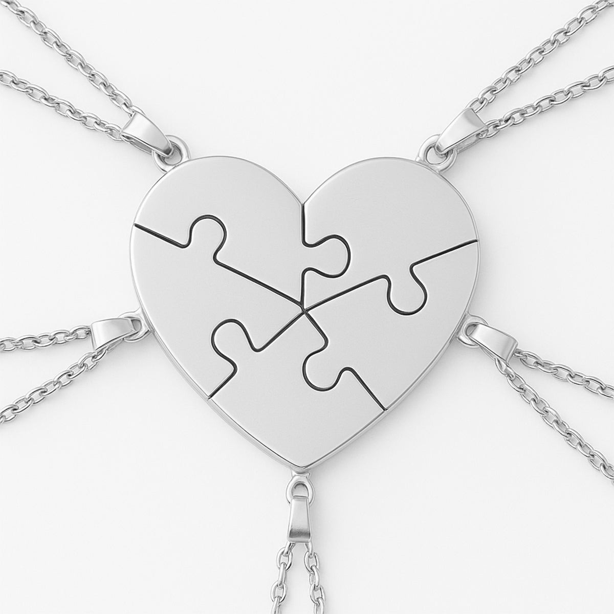 Custom Puzzle Heart Necklace