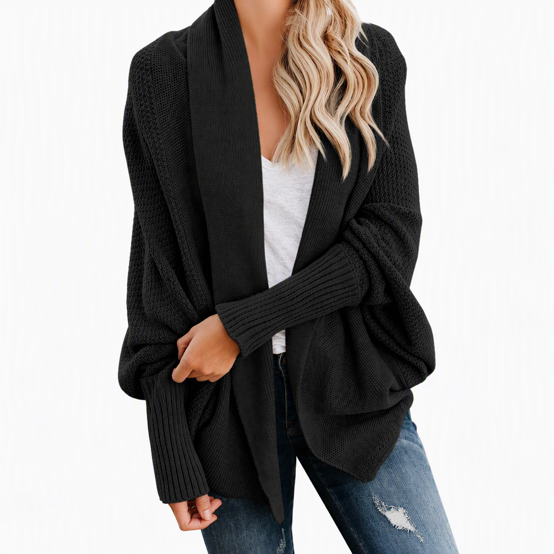 Zenvy's Loose-Fit Batwing Sleeve Cardigan